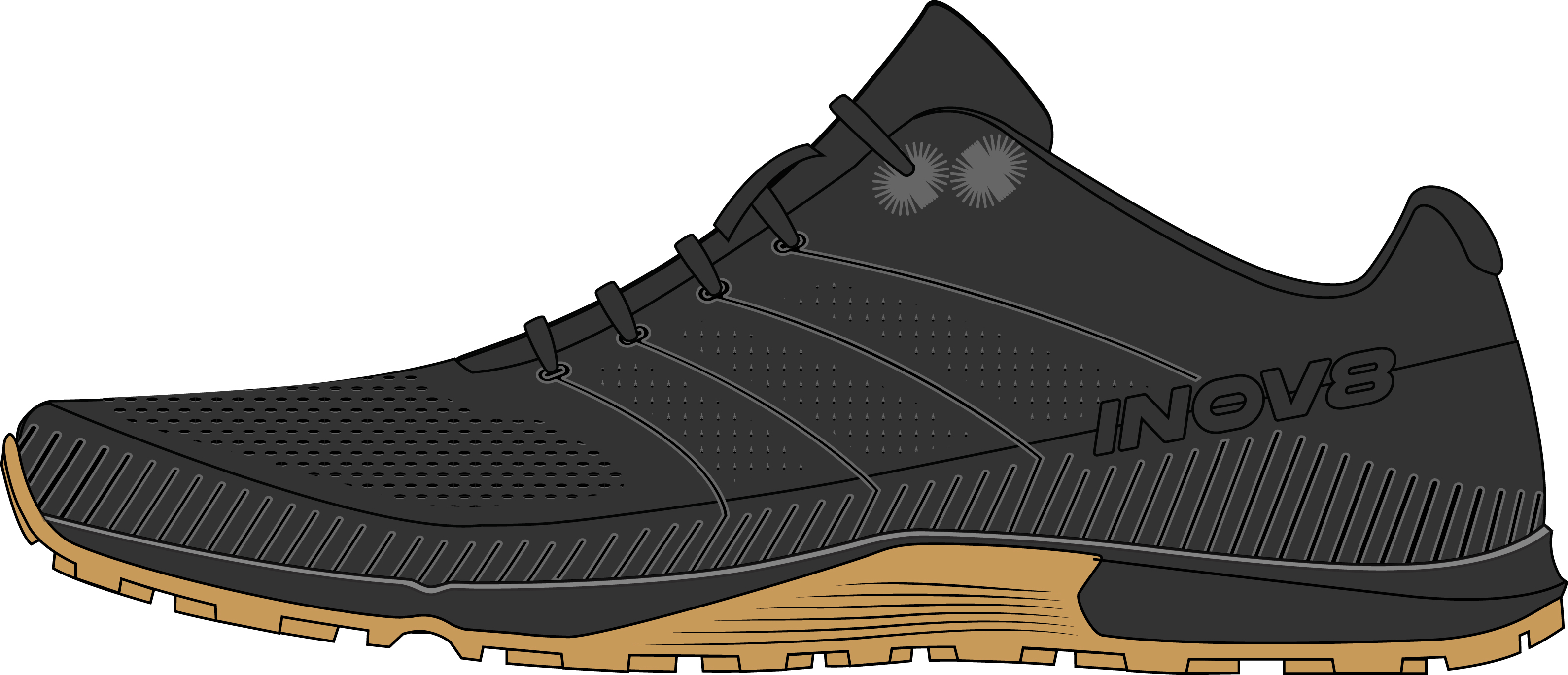 Image Inov8 F-Fly Homme NOIR/GUM